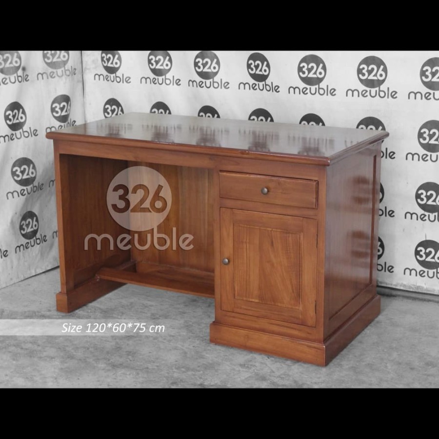 Meja Kantor Mebel Jepara - Meja Belajar Jati - Meja Tulis Jati