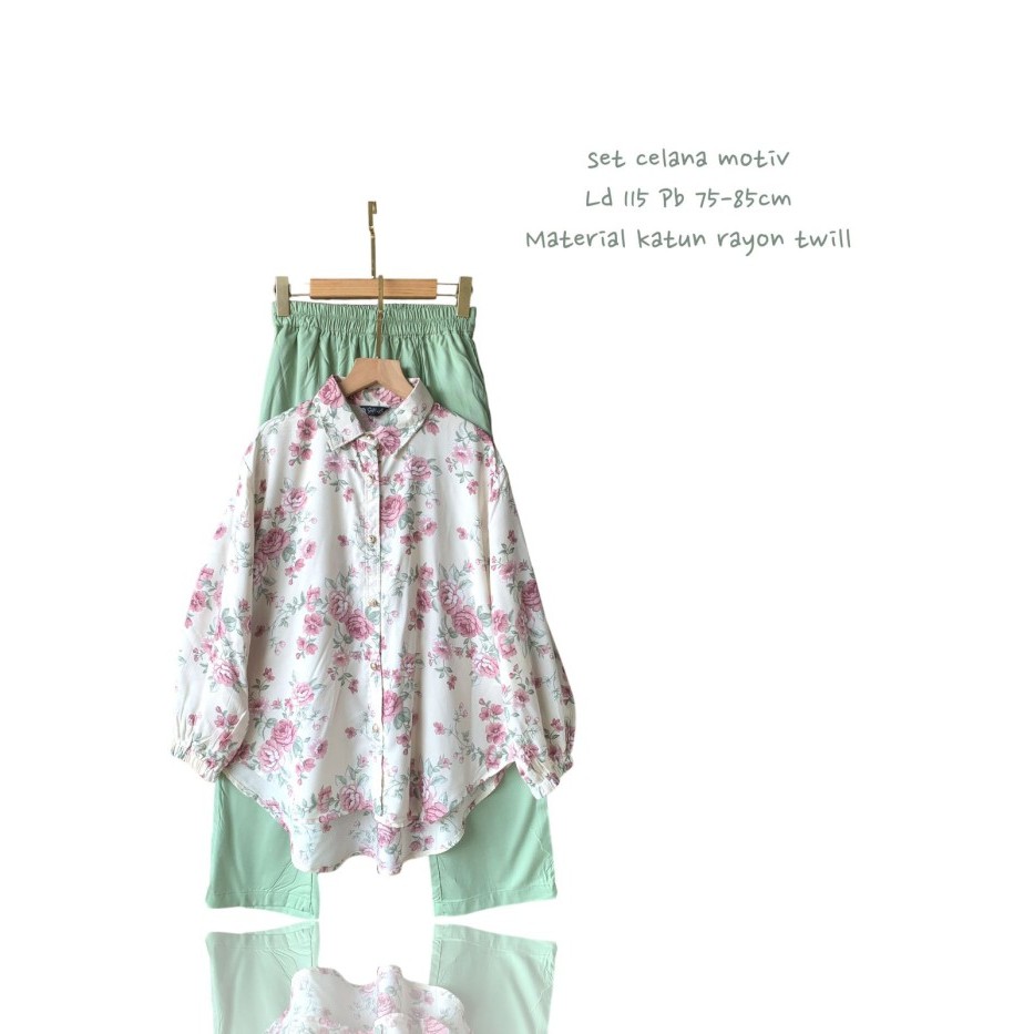 One set muslim / setcel mulis / baju muslimah / setcel rayon / pijamas - SA 04