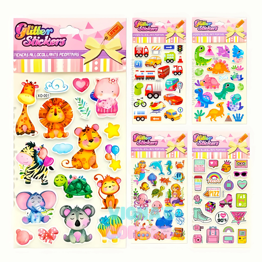 Sticker Anak Huruf Timbul Karakter 3D Alphabet Angka Besar Aesthetic Mainan Tempelan Dinding