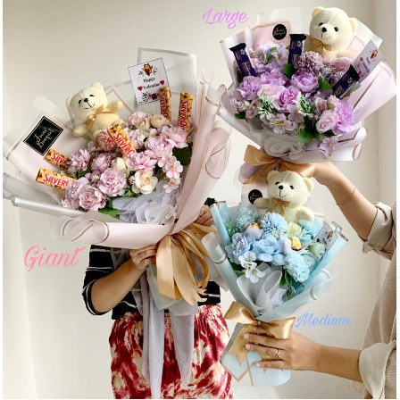 

Super Completed Valentine / Buket Valentine /Bouquet Coklat - Medium, Pinky