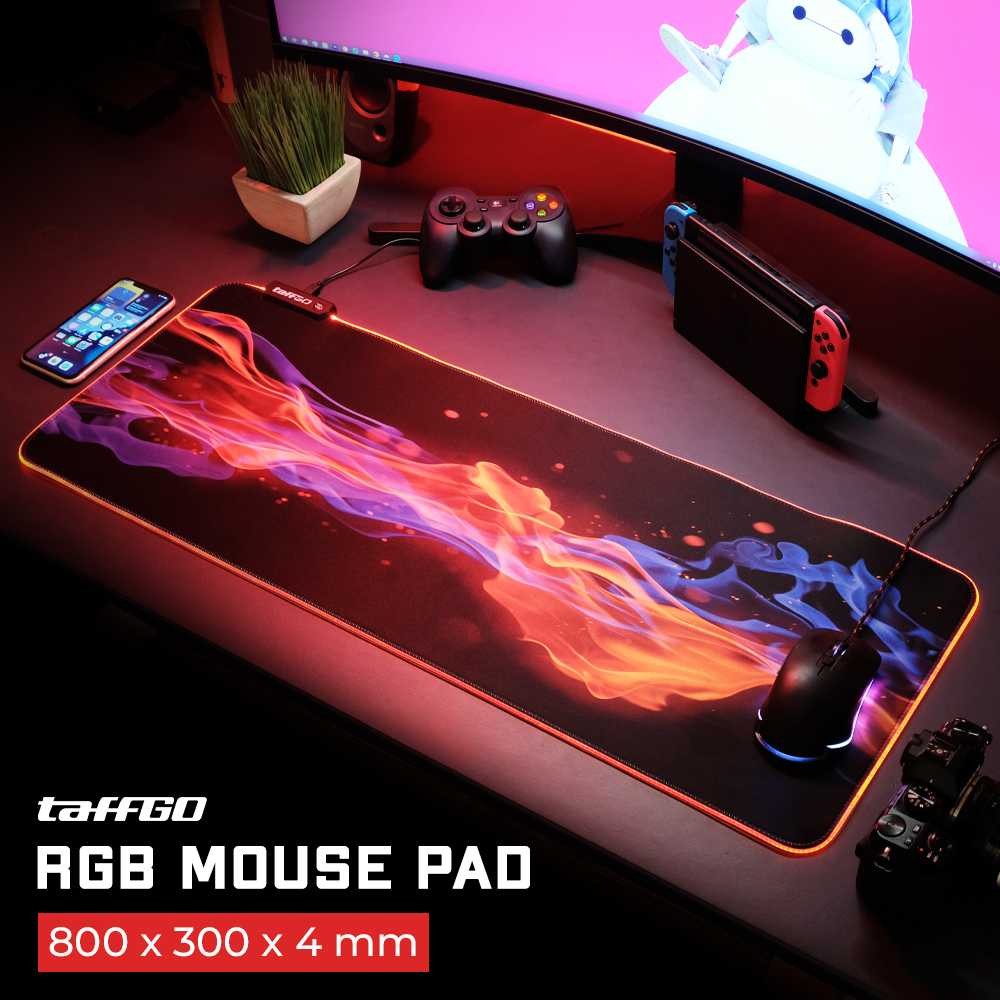 COD Alas Mouse Pad PC Komputer Laptop Gaming LED RGB Ukuran XL Besar Panjang Lebar Desain Estetik Ae