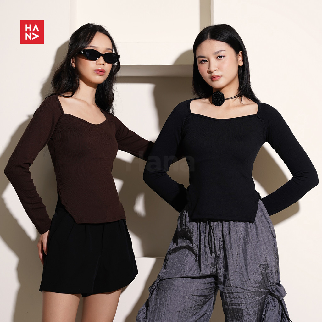 Hana Fashion JKT - Millie Long Sleeve Top/Atasan Casual Wanita - TS711
