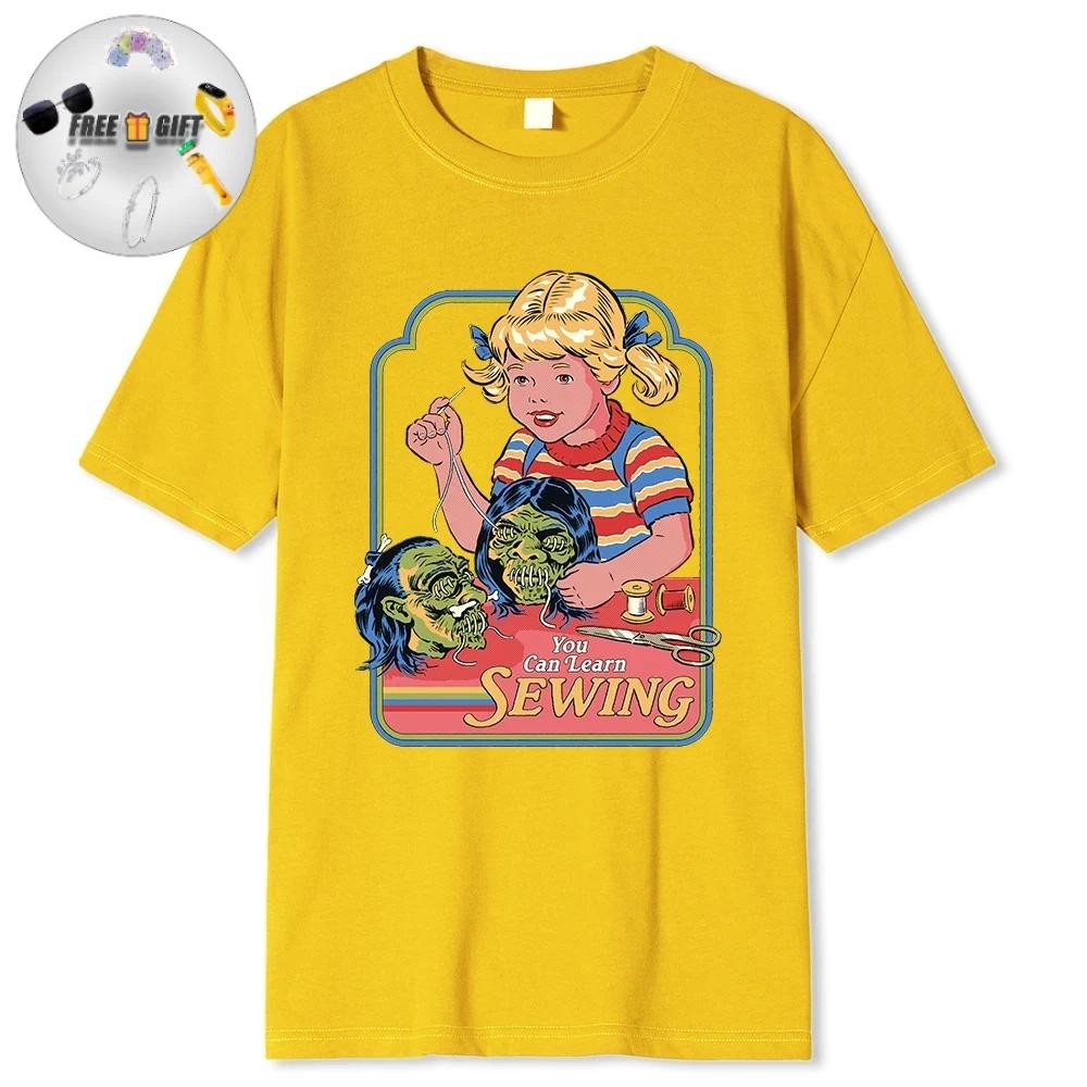 [free gift] kaos Horror Comic Series My First Voodoo Dall Men Clothing Sweat Street Tshirt Cotton Te