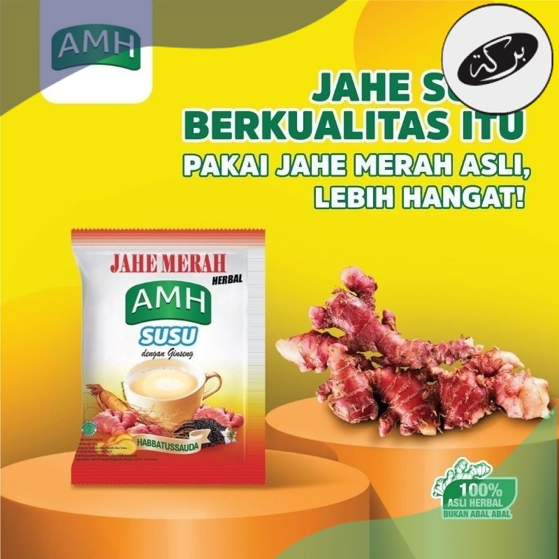 

HDN Jahe herbal-AMH Susu Jahe isi 1 renteng 10 sachet hangat jahe susunya