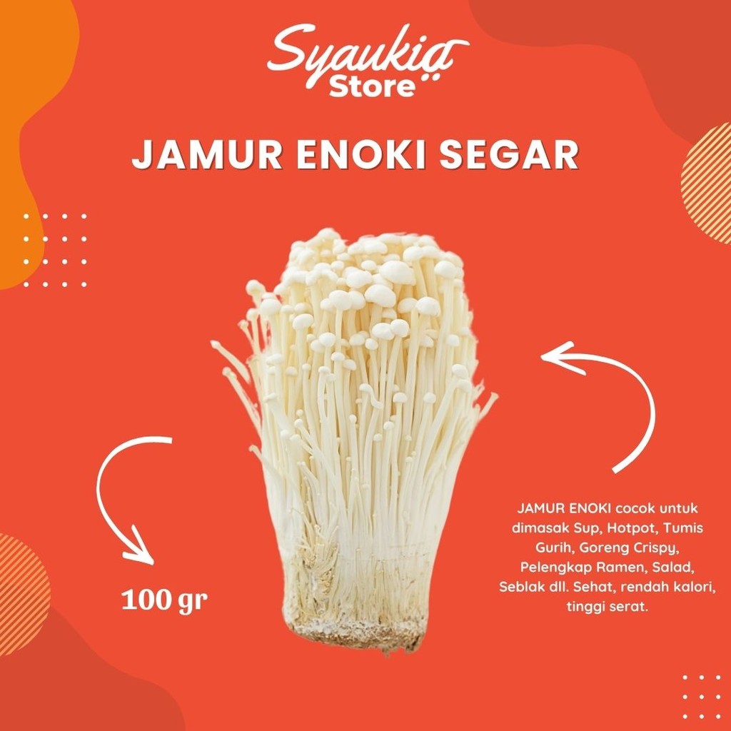 

Jamur Enoki FRESH 100 Gr Mushroom Murah Syaukia Store