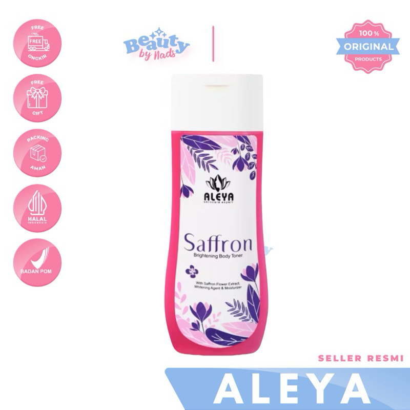 TONER ALEYA SAFFRON BRIGHTENING BODY TONER BADAN WITH SAFFRON TONER SAFFRON WHITENING AGENT PENCERAH