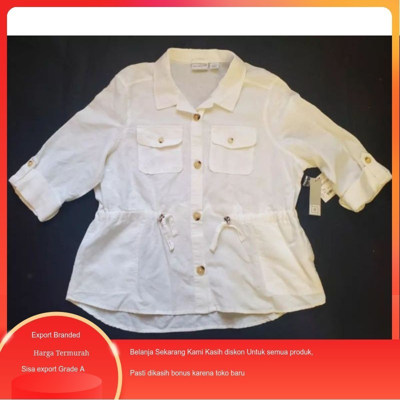 (Sample) LIZ CLAIBORNE SAFARI JACKET WHITE (XL: GB-0239 & L: GB-0240)