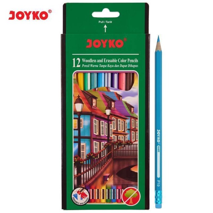 

Pensil Warna Joyko CP-109 dengan Penghapus Color Pencils 12 Warna