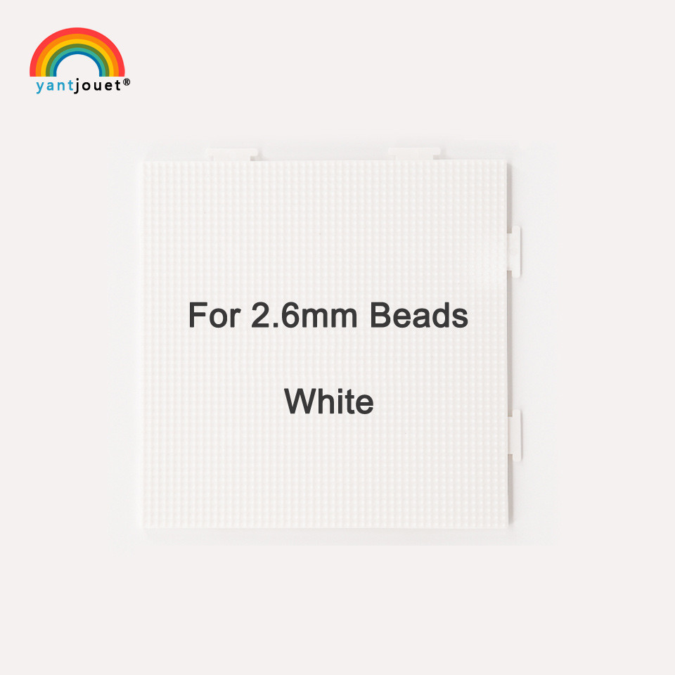 

YantJouet 10pcs/set For 2.6mm White Pegboard Hama Beads Tools Template Board Square Figure Material Board Perler Beads
