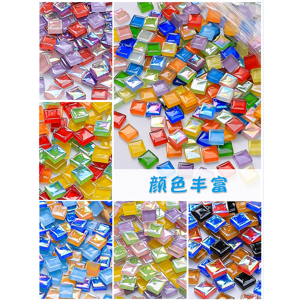 

1000 Colored Crystal Glass Mosaic Handmade Decorations Art Area Painting Materials