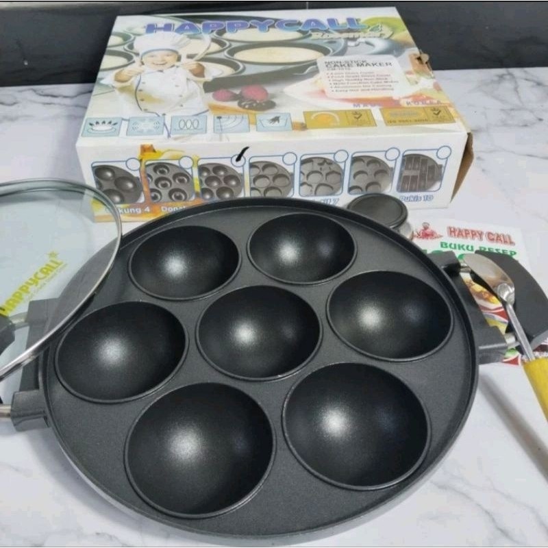 CETAKAN KUE 7 LUBANG CEKUNG HAPPY CALL