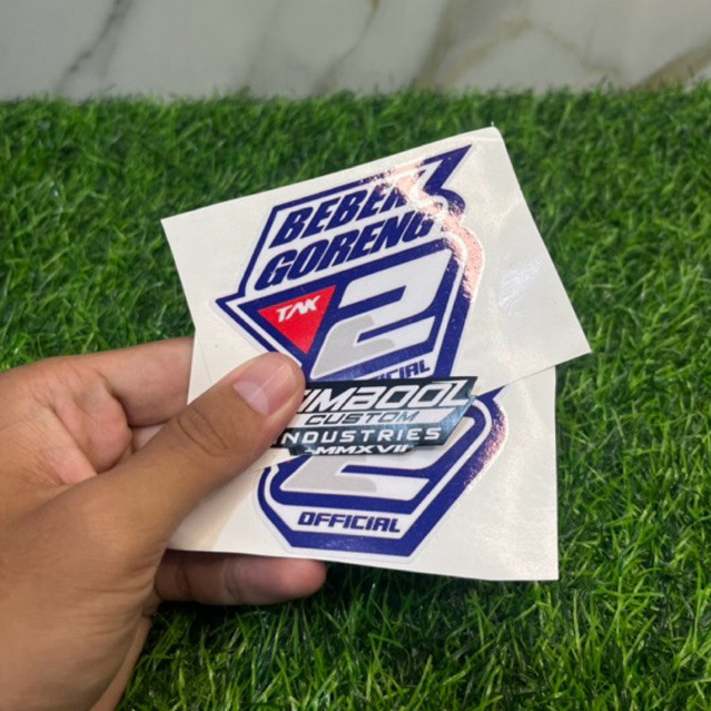 BEBEK GORENG 2tak Sticker glossy cutting pola siap tempel