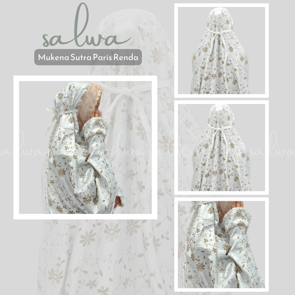 MUKENA SUTRA PARIS RENDA | MUKENA WARNA DEWASA | MUKENA TERUSAN