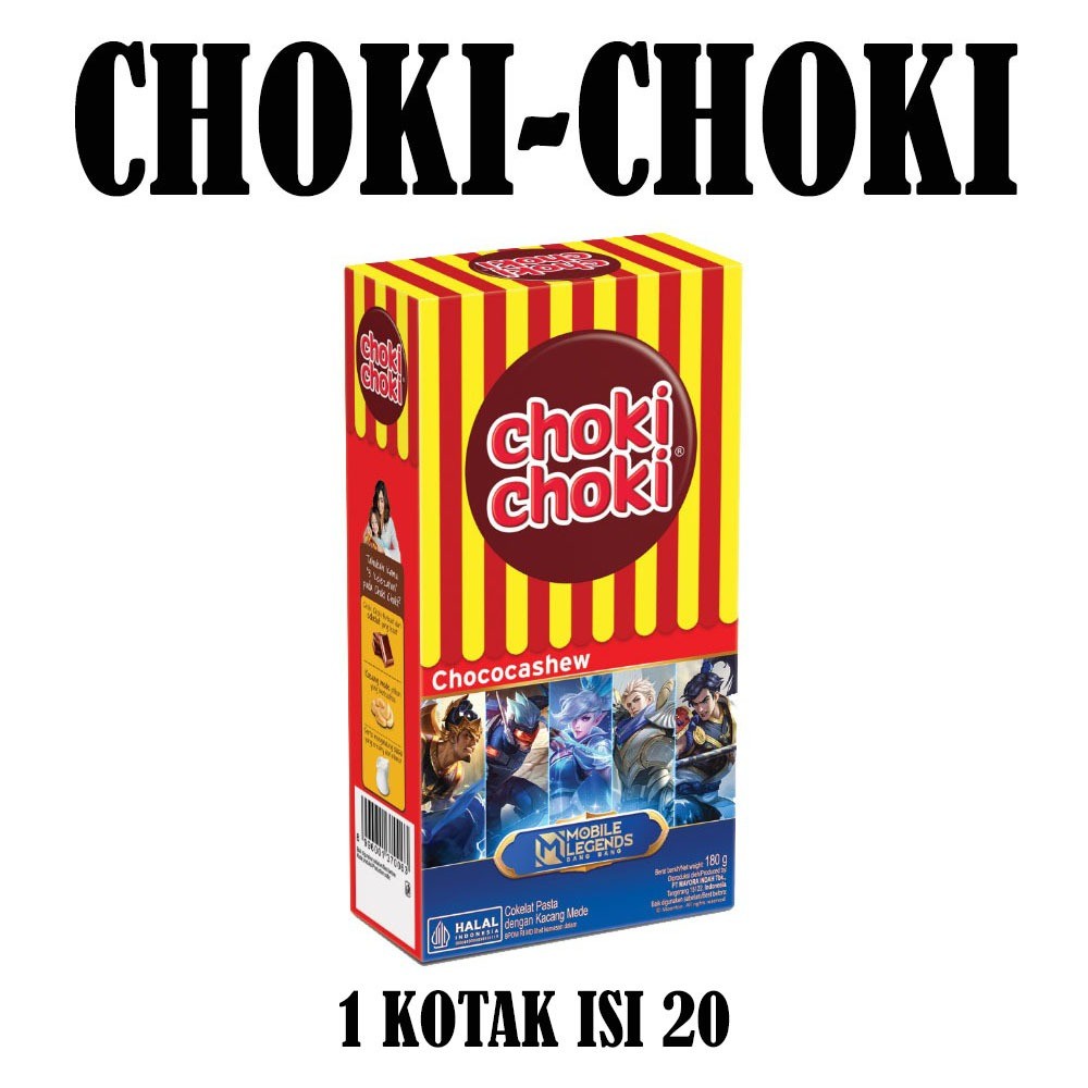 

CHOKI-CHOKI CHOCOCASHEW KOTAK ISI 20