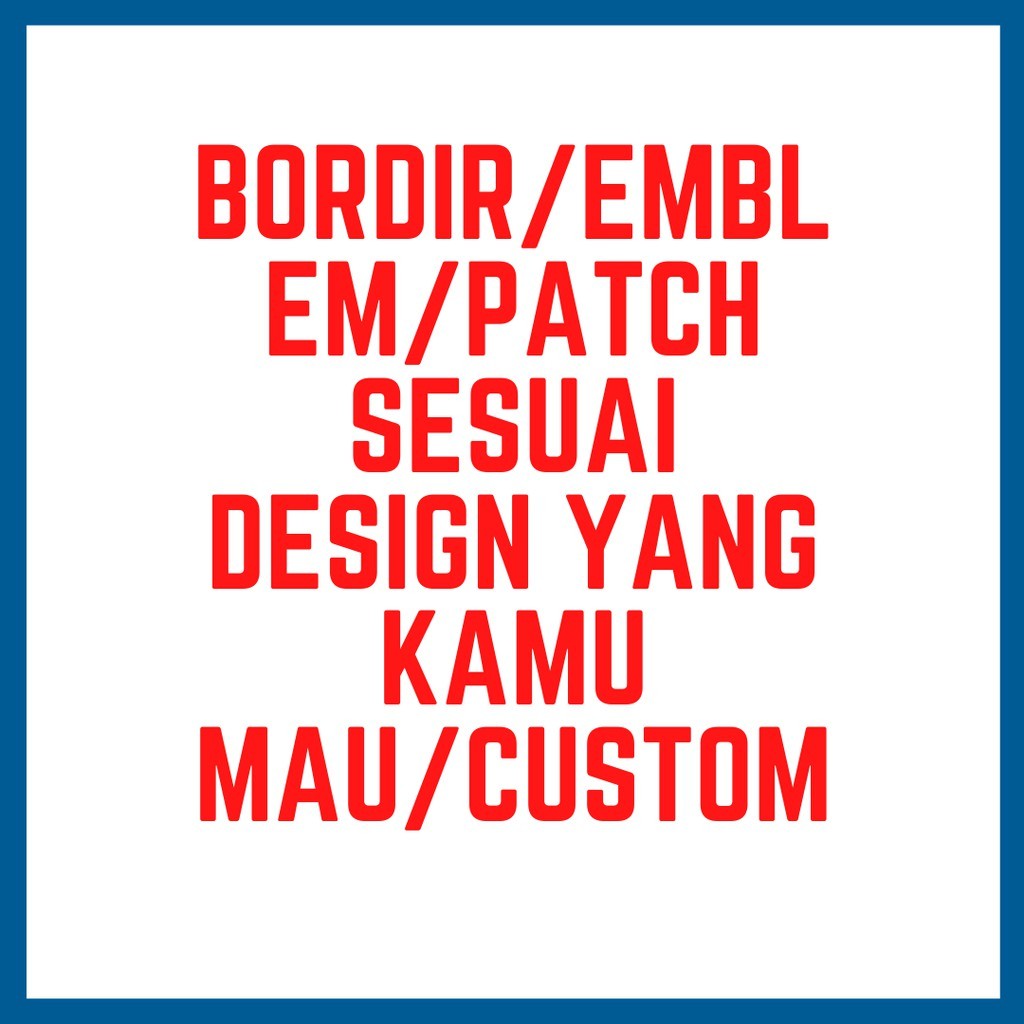 Bordir Bordir Custom Satuan Pesan Logo Sendiri Patch Emblem Kaos Nama Kemeja Jaket Bikers Satpam Kom