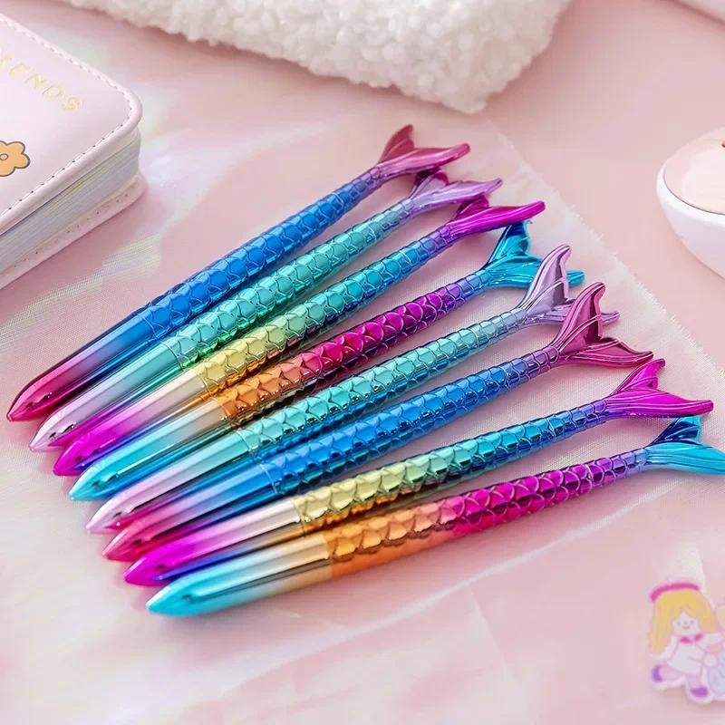 

3 Pc Colored Mermaid Gel Pens For School Office Student Children Coloring Book Journals Drawing Art Markers Promotion Pen