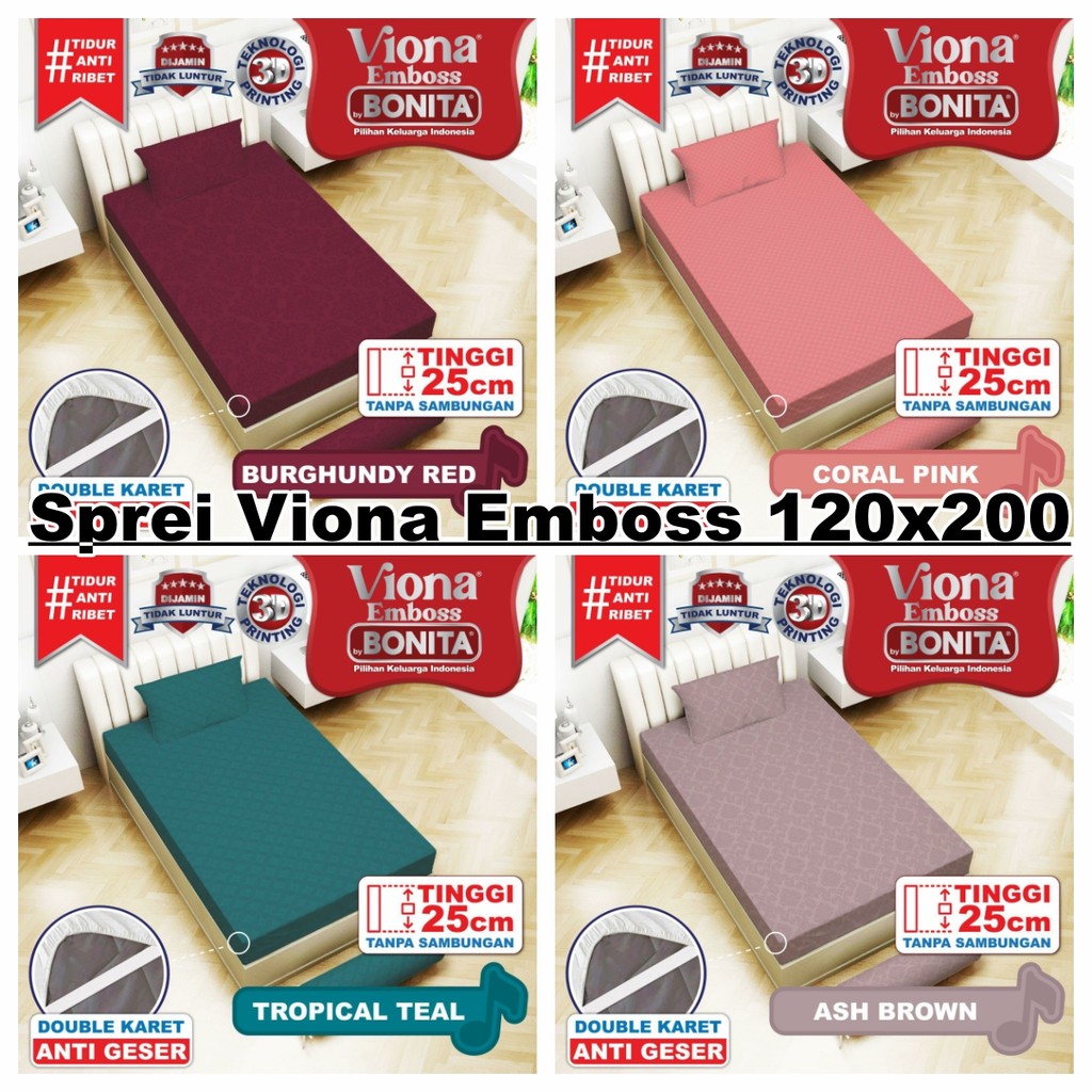 Sprei Bonita - Viona Emboss Ukuran 120x200