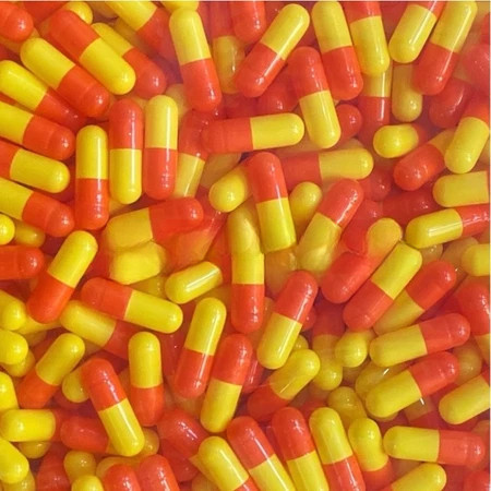cangkang kapsul kosong orange kuning ukuran 0 kapsul warna kosong 1000 pcs IS IS