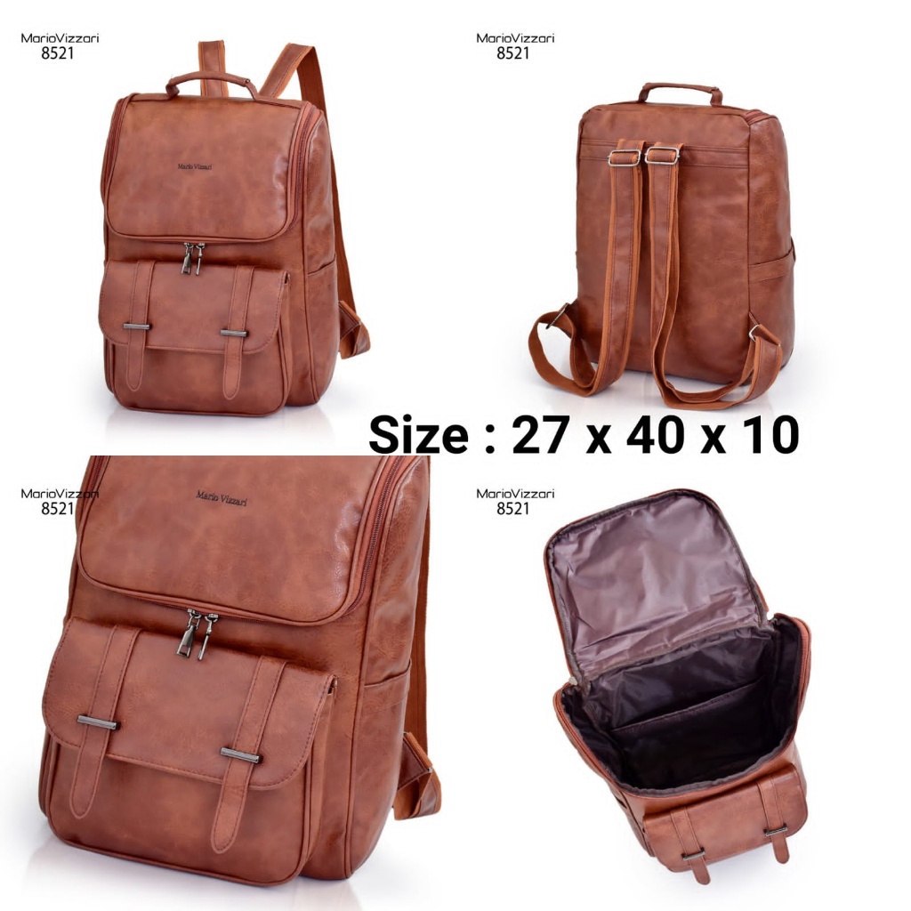 Tas Ransel Pria Kulit Mario Vizzari Hans (8521) - Laptop