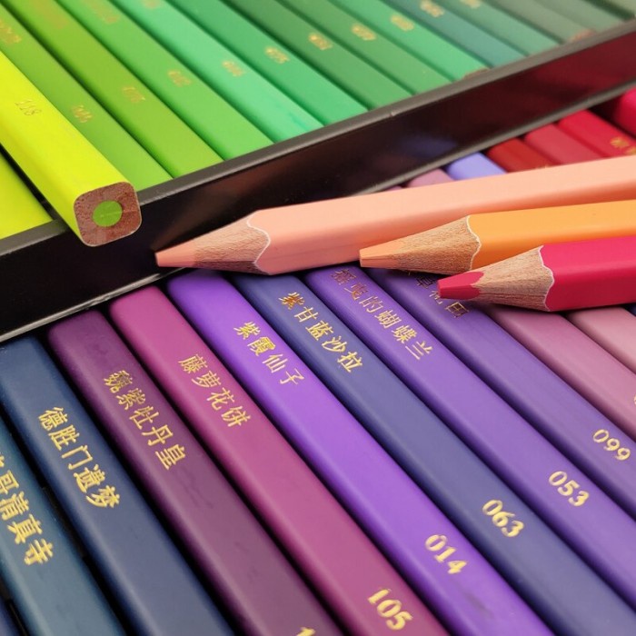 

Brutfuner 120 colors Professional Oil Color Square Pencils Set TinBox