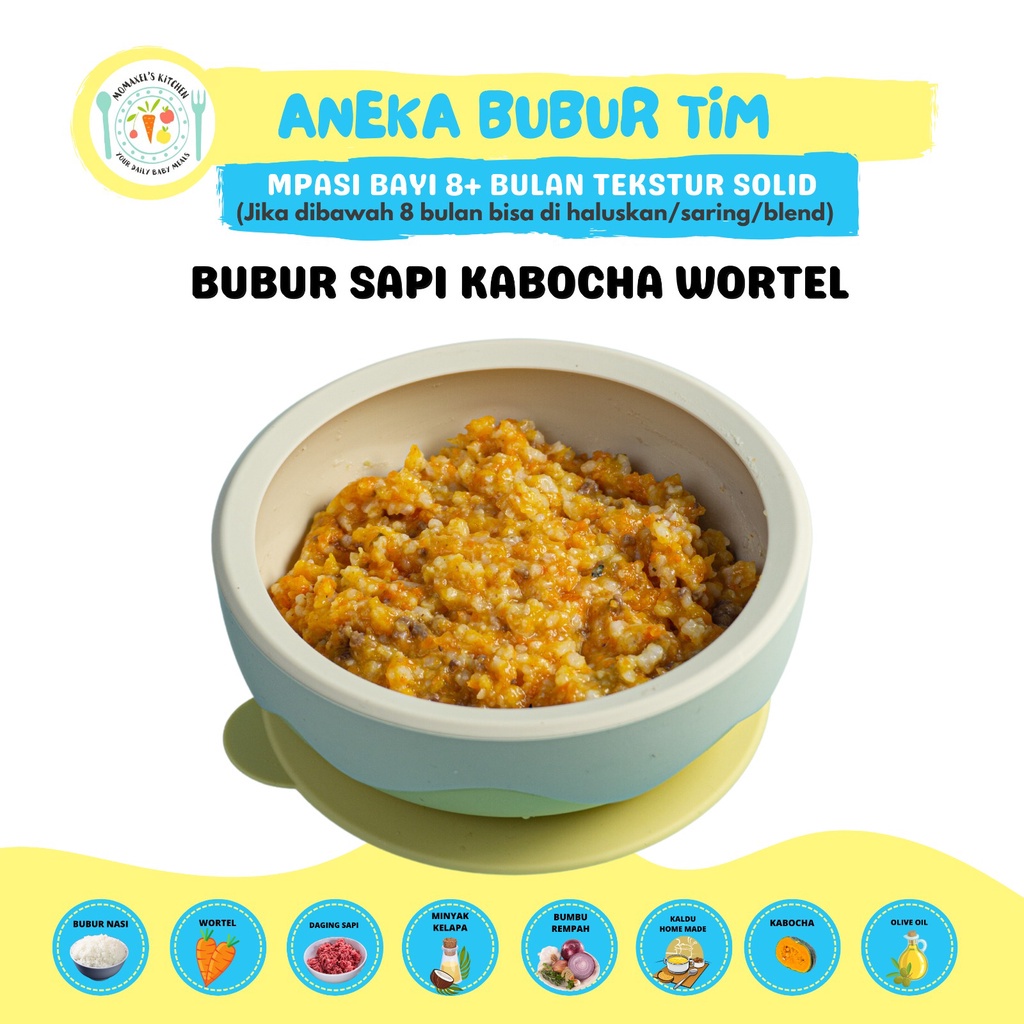 BUBUR SAPI KABOCHA WORTEL (MPASI FROZEN)