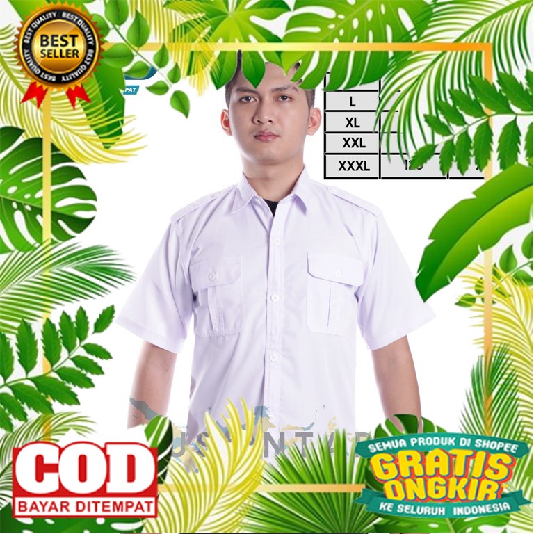 SERAGAM DINAS PDH KANTOR /Kemeja Putih Seragam Pns Putih Baju Kerja Atasan Pdh Pns Putih Kemeja Kerj