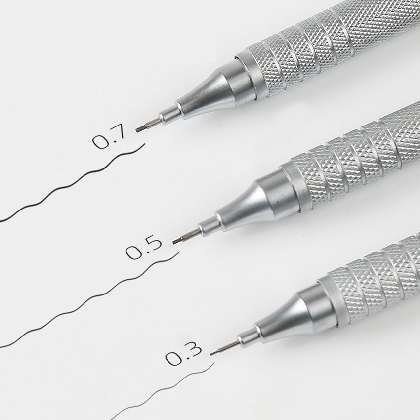 

HJK Pensil Mekanik 0.5mm Pusat Gravitasi Rendah Gambar Logam Pensil Khusus Kantor Sekolah Tulis
