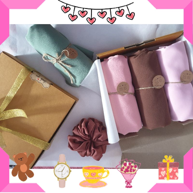 

HAMPERS BAYI ANAK MUDA REMAJA PACAR ISTRI BIKIN ROMANTIS ANNIVERSERY/ Hampers HIJAB PASHMINA CERUTY PREMIUM GIFTBOX ULTAH Kado Wisuda / ULTAH LAHIRAN WISUDA JADIAN