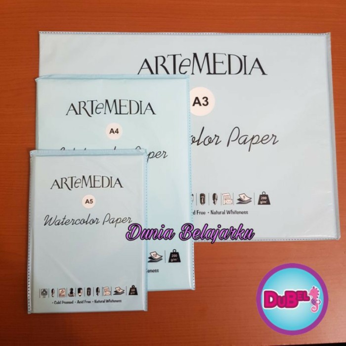 

[Best Seller] Watercolour Paper Artemedia / Kertas Lukis Cat Air tebal 200 grm - A3