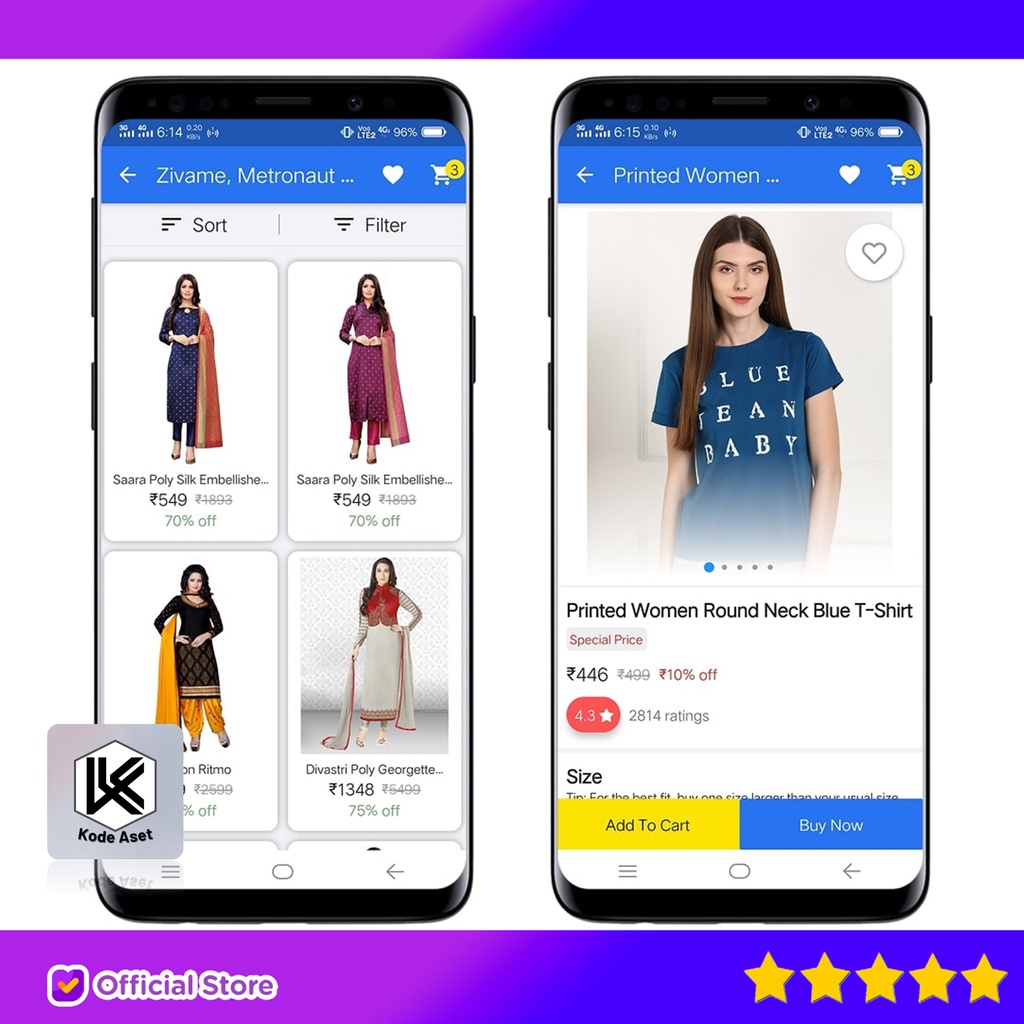 SOURCE CODE APLIKASI FLUTTER E-COMMERCE APP TEMPLATE - FLIPKART CLONE FLUTTER - GOKART | FLUTTER 3 B