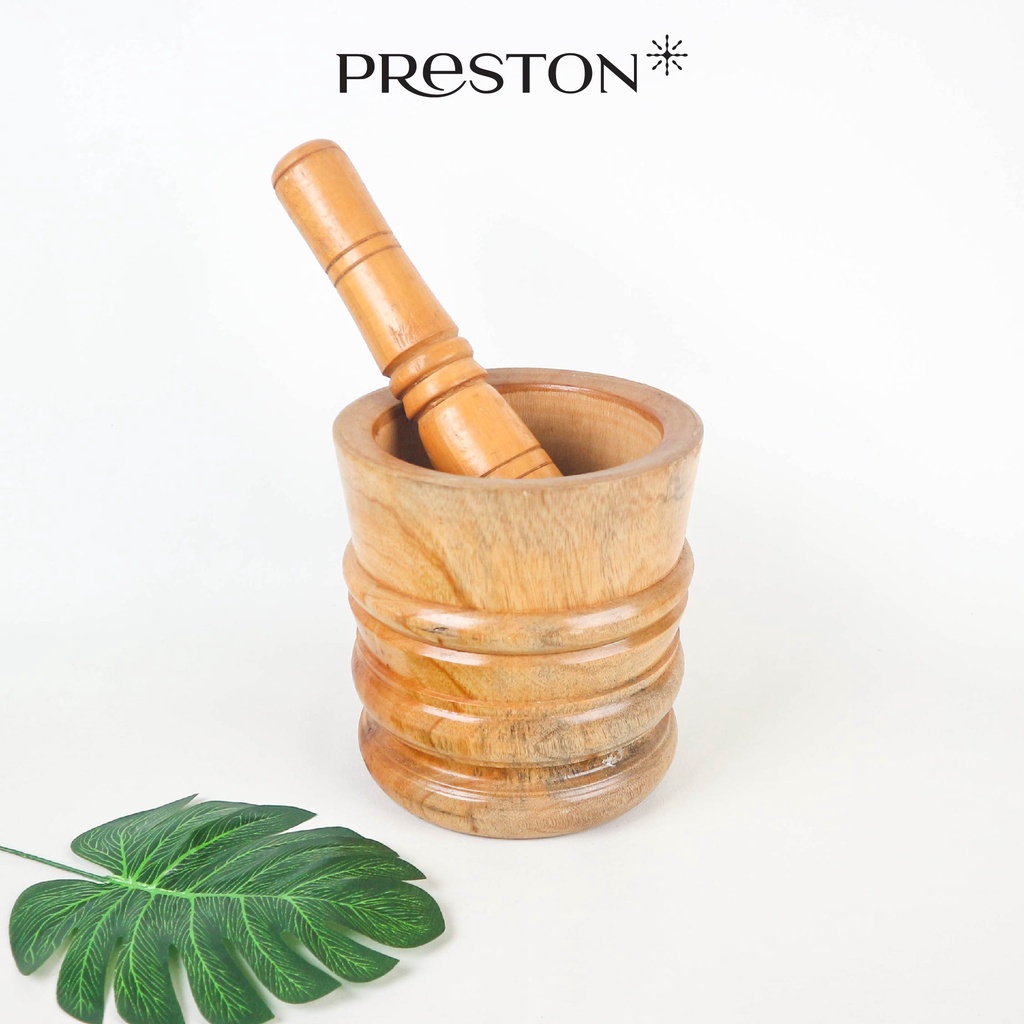 PRESTON Lumpang Kayu Penumbuk Ukuran Besar