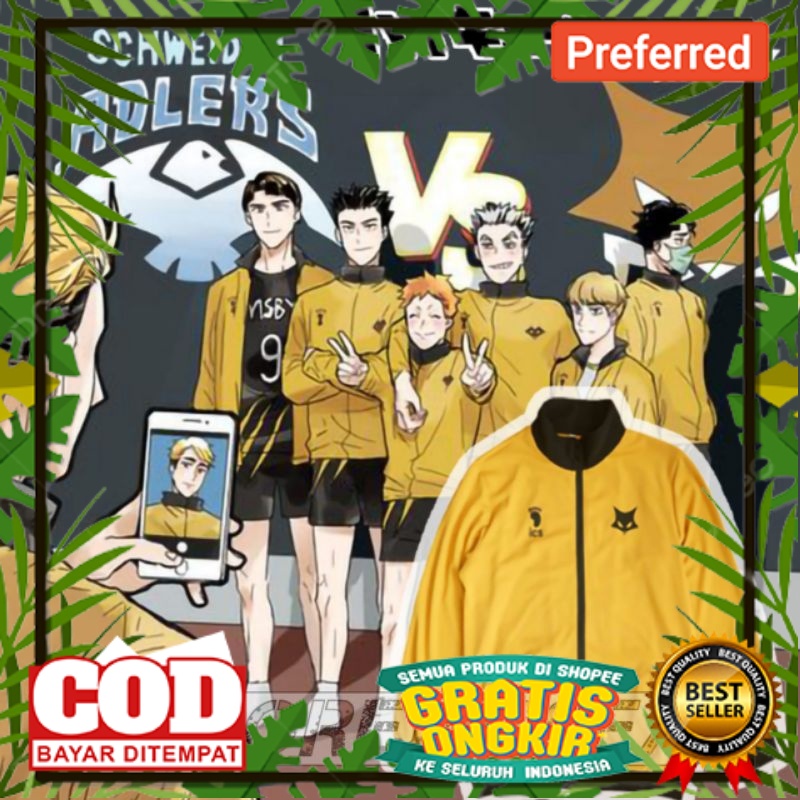 WARNA WARNI TRENDY MOTIF SPORTY /JACKET & JERSEY ANIME MSBY COSPLAY KARASUNO BOKUTO SHOYO ATSUMU FRE
