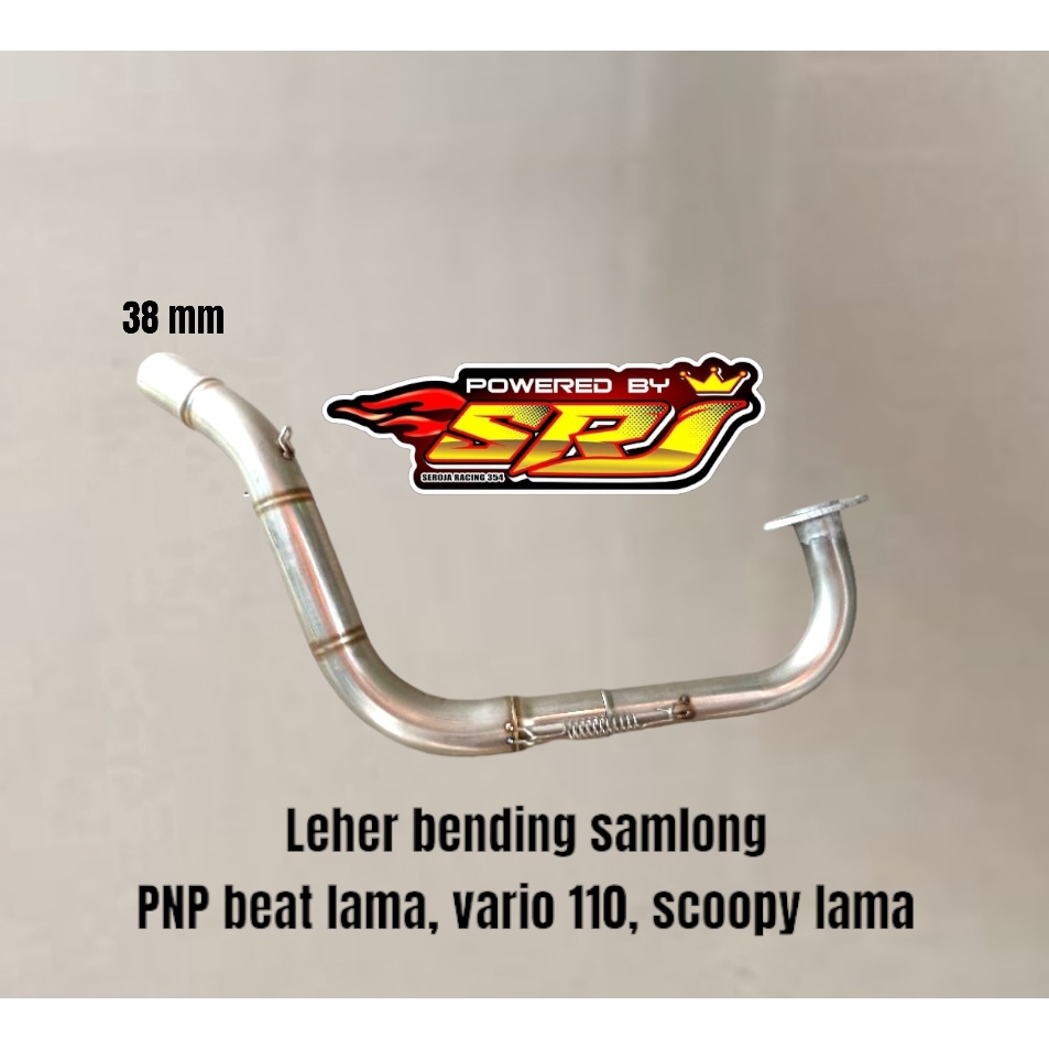Leher header pipa knalpot srj racing original matic beat scoopy vario 110 lama karbu fi ori original