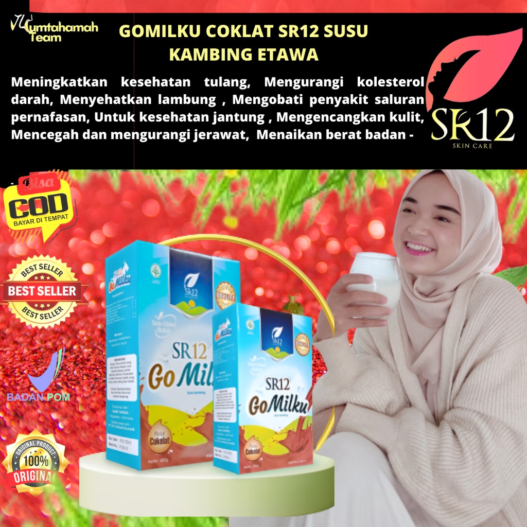 

GOMILKU SR12 SUSU KAMBING ETAWA PREMIUM HALAL RASA COKLAT - 600 gram - 600 gram BEST SELLER