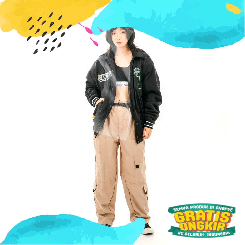 VARSITY BLACK VINTAGE JACKET / JAKET TAKAYAMA BASEBALL SOFTBALL UNIVERSITY HITAM 90s CLUB OF 1986/Bl