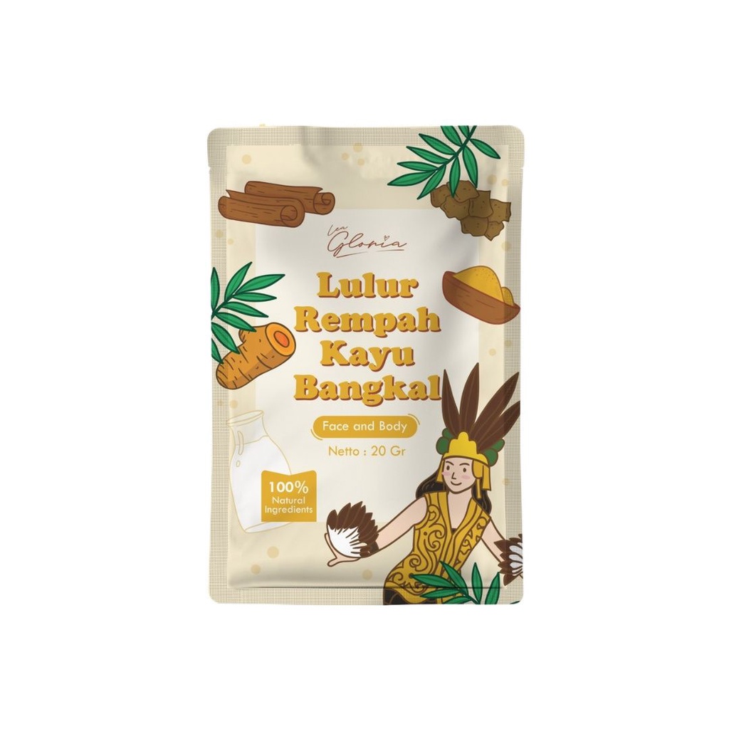 Lulur Rempah Kayu Bangkal 2-in-1 / Lulur Badan & Wajah / Asli & Aman