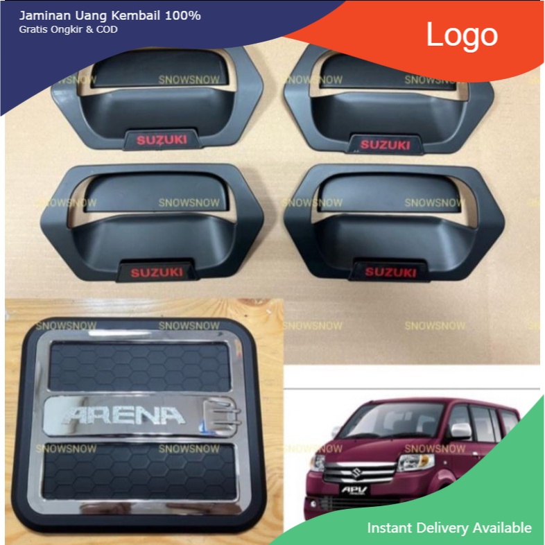 paket outer handle tank cover hitam doff Suzuki APV ARENA Aksesoris mobil