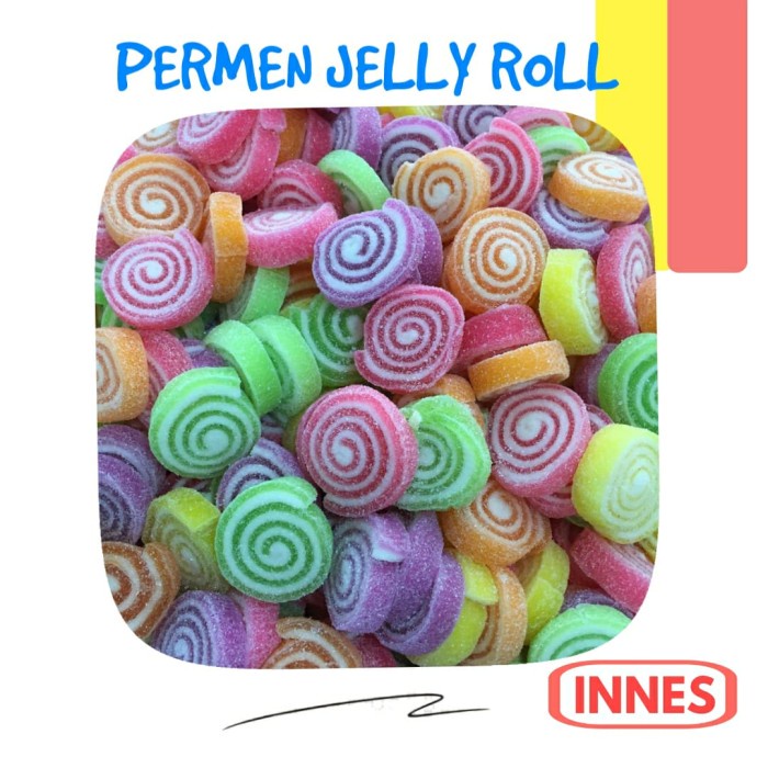 

✨PROMO✨ -PERMEN JELLY ROLL 250 GR / JELI BUAH LINGKARAN BULAT / JELLY CANDY