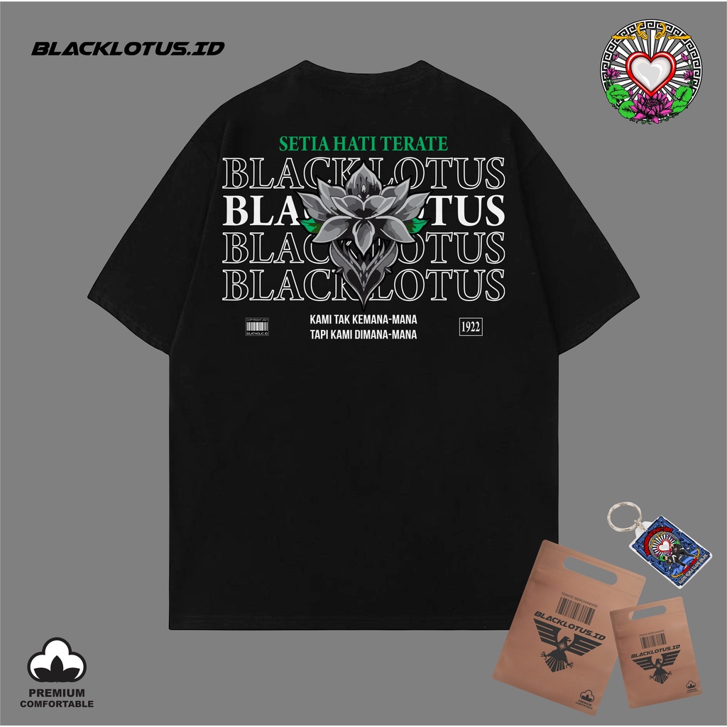 Kaos Terate BLACKLOTUS Kaos Setia Hati terate Plastisol Katun Premium Asli Kaos Raja Tega Temu Rose
