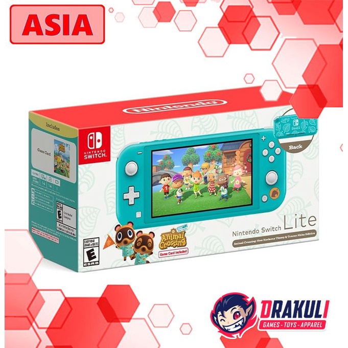 Nintendo Switch Lite Timmy & Tommy Aloha Edition - Konsol Game Portabel 5.5 Inci Turquoise