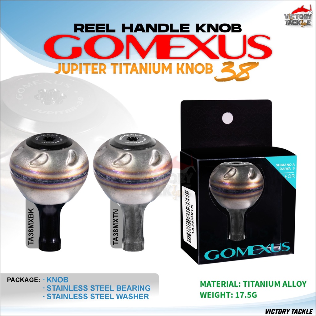 REEL HANDLE KNOB GOMEXUS JUPITER TITANIUM KNOB 38 MM