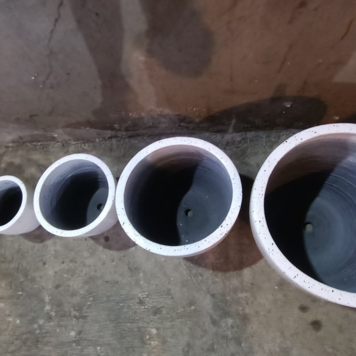 Baymarkeet Pot Gerabah Oreo, Pot Tanah Liat, Pot Bunga Cantik, Pot Putih