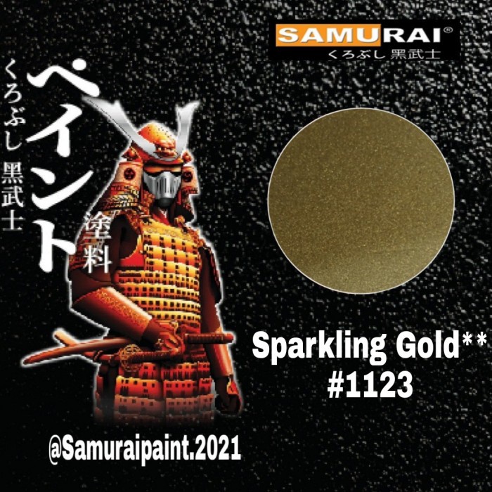 Samurai paint Sparkling Gold 1123 cat semprot warna gold metalik NJ27