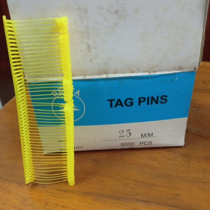 tag pin pakaian, tag pin laundry, 25mm warna, quality export - Merah