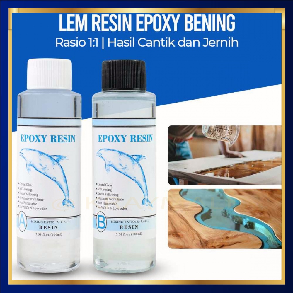 

Lem Resin Epoxy Bening Rasio 11 AB Crystal DIY Handmade Jewelry - ER-001