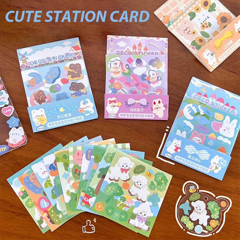 

COD❤️Seri,bintang gelembung stiker,stiker hewan kartun lucu,stiker film flash,film kecil,paket stiker buku panduan diy segar