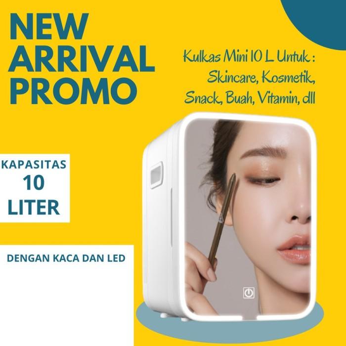 KULKAS MINI 10L LOW ENERGY KULKAS SKINCARE MIRROR LED KULKAS SKIN CARE