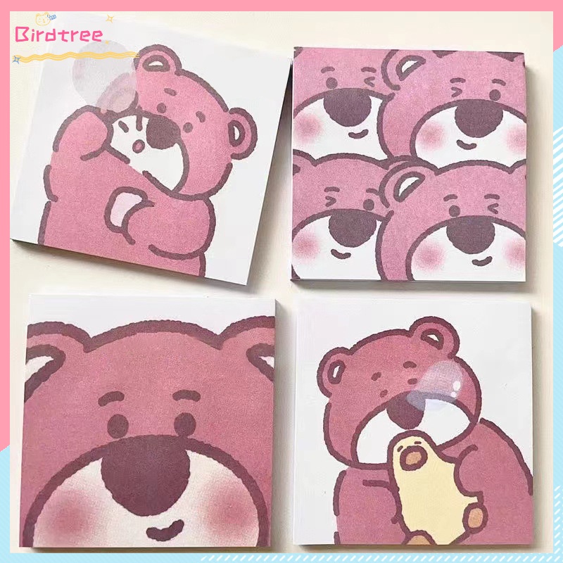 

[Readystock❤️COD]Catatan Post-t Beruang Stroberi Lucu Catatan Siswa Alat Tulis Catatan Lengket Tinggi