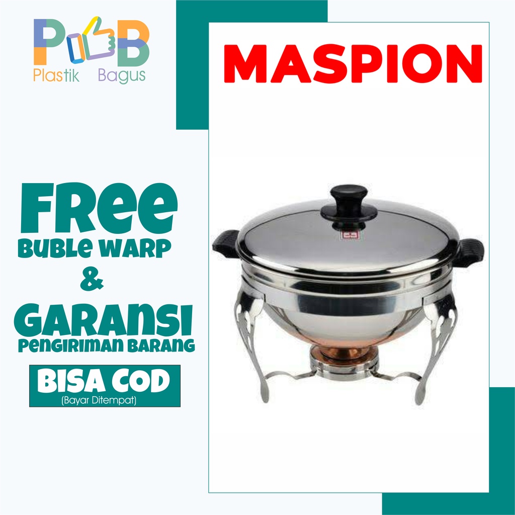 tempat wadah prasmanan stainless steel maspion DEEP SOUP BOWL SET 30 CM