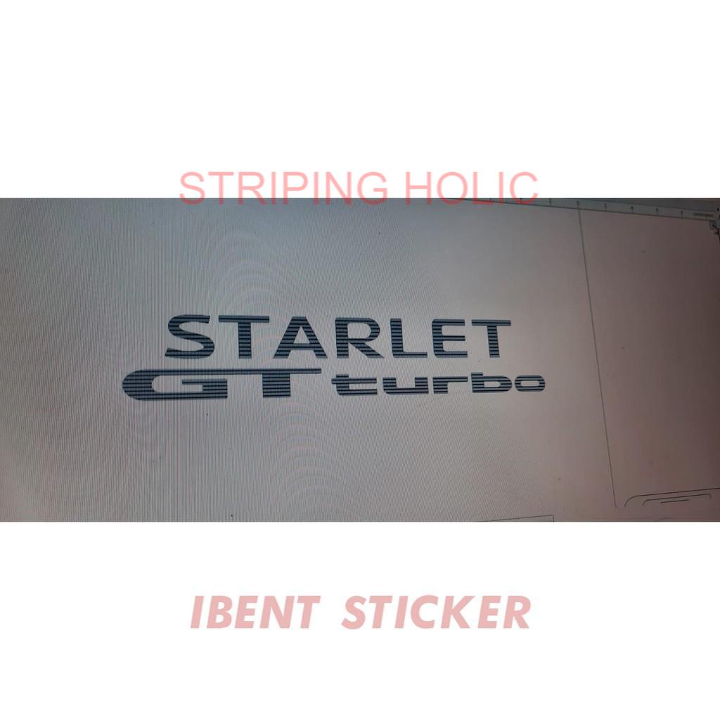 Stiker STARLET & GT turbo Starlet Kapsul